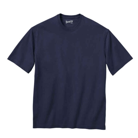 NWT Duluth Men's Large Longtail T Relaxed Fit Short Sleeve Crew Navy Blue 76021 - Picture 1 of 4
